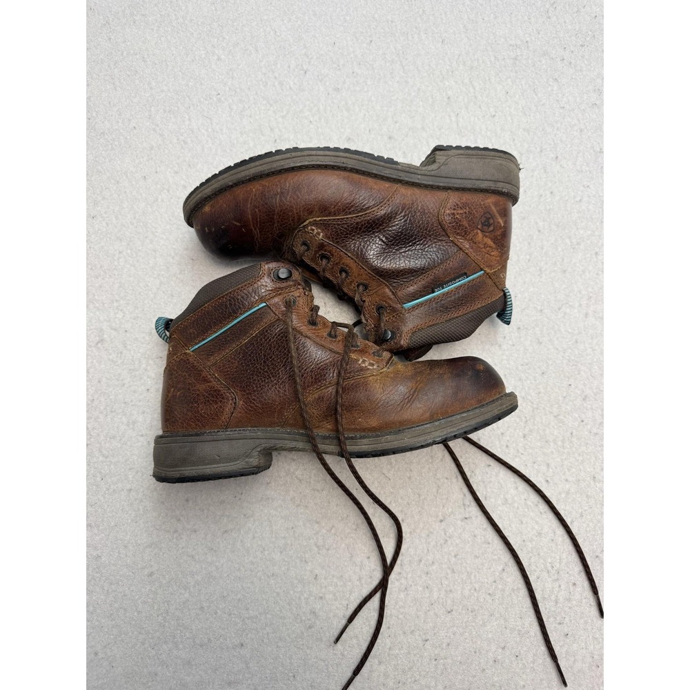 Ariat Boots Women's Size 8.5 Brown Leather Work Chukka Composite Toe Ankle